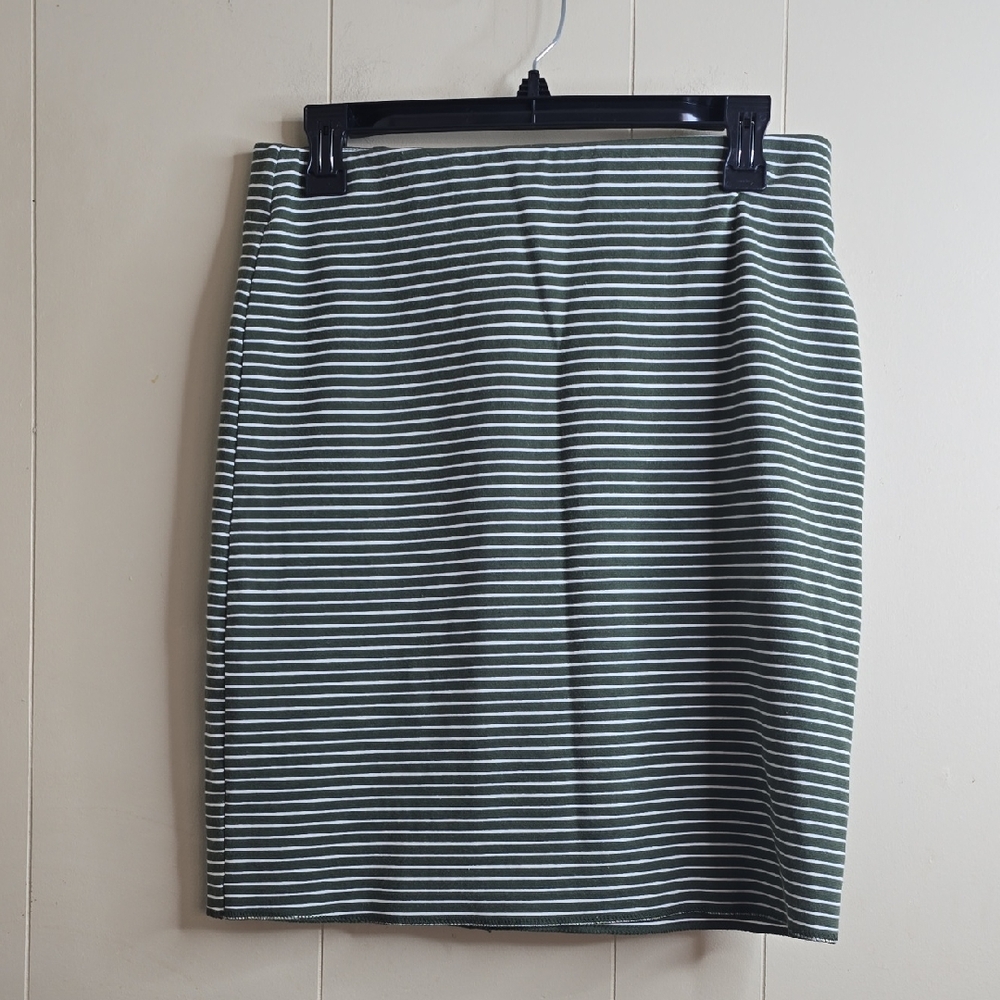 Striped Green and White Women's Mini Skirt Old Navy Small